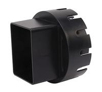 Ausla Adaptateur de Descente Pluviale Adaptateur de Vidange en Plastique en PE et ABS avec Vis Taille de Connecteur Standard pour évier d'eau de Pluie et Tuyau de Vidange Circulaire Installation (L)