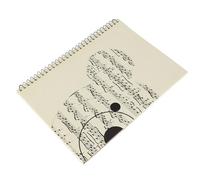 Ausla Cahier de Manuscrit de Musique Livre d'écriture en Papier 50 Pages Couverture de Notes Noire pour les étudiants Auteurs-compositeurs et les Apprenants en Musique pour la Pratique de la (motif