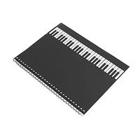 Ausla Cahier de Manuscrit de Musique Livre d'écriture en Papier 50 Pages Couverture de Notes Noire pour les étudiants Auteurs-compositeurs et les Apprenants en Musique pour la Pratique de la (motif