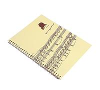 Ausla Cahier de Manuscrit de Musique Livre d'écriture en Papier 50 Pages Couverture de Notes Noire pour les étudiants Auteurs-compositeurs et les Apprenants en Musique pour la Pratique de la (motif
