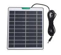 Ausla Caméra de sécurité Panneau Solaire Monocristallin DC Caméra de sécurité Panneau Solaire 5 W 5 V DC5521 Chargeur pour Extérieure et Systèmes de Sonnette pour Ring Blink (BLACK)