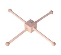 Ausla Carillon à Vent Mobile en Bois pour Berceau de bébé avec Feutre et Bois de Hêtre, Suivi Visuel sans Batterie, Perception de la Profondeur, Décoration de Chambre d'enfant pour Nouveau-nés