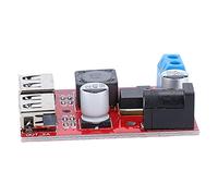 Ausla Carte Régulateur de Tension, Module Convertisseur DC 6 V à 30 V à 5 2 A, Redressement Synchrone, Double Sortie USB, Prise DC et Terminal, pour Voiture Solaire 4B Chargement