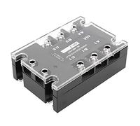 Ausla Contrôleur de Relais à Semi-conducteurs SSR triphasé Relais à Semi-conducteurs en Aluminium ABS JGX3 4860Z 40 à 480VAC 60A Commutation Silencieuse Dissipation Thermique Rapide pour équipement
