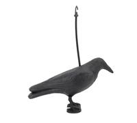 Ausla Crow Decoy PE Statue de Corbeau Debout 3D avec Crochet et Base Intégrés, Leurre d'arc de Pratique de Tir à l'arc Réaliste pour Tir en Plein Air, Décoration de Jardin, Affichage d'halloween