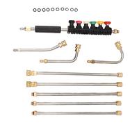 Ausla Ensemble de Baguettes d'extension pour Nettoyeur Haute Pression, Lance de Lavage électrique en Acier Inoxydable avec 6 Buses 1 4 Pouces à Connexion Rapide 4000 PSI pour les Murs des Allées de