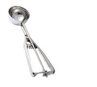 Ausla Ensemble de Cuillères à Crème Glacée, Cuillère à Biscuits en Acier Inoxydable, 6 Cm, Déclencheur, Ressort renforcé, Résistant à la Rouille, pour Boules de Crème Glacée, Melon, Pâte à Gâteau,