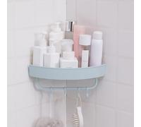 Ausla Étagère d'angle de Douche de Salle de Bain, étagère de Douche Murale en PP avec Conception de Drainage Creux, Support de Rangement d'angle de Grande capacité pour Salle de Bain, Cuisine,