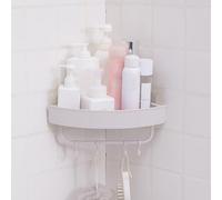 Ausla Étagère d'angle de Douche de Salle de Bain, étagère de Douche Murale en PP avec Conception de Drainage Creux, Support de Rangement d'angle de Grande capacité pour Salle de Bain, Cuisine,