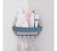Ausla Étagère d'angle de Douche de Salle de Bain, étagère de Rangement d'angle Murale en PP, Conception de Drainage Creux, Adhésif de Grande capacité pour Salle de Bain, Cuisine, Usage Domestique
