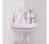 Ausla Étagère d'angle de Douche de Salle de Bain, étagère de Rangement d'angle Murale en PP, Conception de Drainage Creux, Adhésif de Grande capacité pour Salle de Bain, Cuisine, Usage Domestique