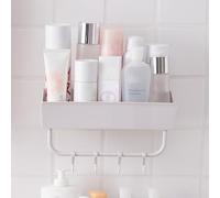 Ausla Étagère d'angle de Douche de Salle de Bain, étagère de Rangement d'angle Murale en PP, Conception de Drainage Creux, Adhésif de Grande capacité pour Salle de Bain, Cuisine, Usage Domestique