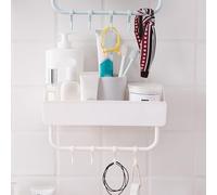 Ausla Étagère d'angle de Douche de Salle de Bain, étagère de Rangement d'angle Murale en PP, Conception de Drainage Creux, Adhésif de Grande capacité pour Salle de Bain, Cuisine, Usage Domestique