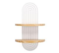 Ausla Étagère Murale Bohème en Bois de Pin, Ensemble d'étagères Flottantes à 3 Niveaux, 13,6 X 4,7 Pouces, Décoration Murale Vintage avec Vis pour Chambre à Coucher, Salon, Salle de Bain,