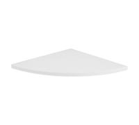 Ausla Étagères d'angle Murales, Set de 3 Pièces Flottantes en Blanc, pour Salle de Bain et Bureau, Support pour Livres et CD