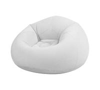 Ausla Fauteuil Poire Gonflable floqué, canapé Simple, Chaise de Camping pour Salon, Chambre à Coucher, Bureau, Voyage 40x40x23 Pouces (Gris Clair)
