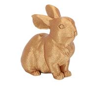 Ausla Figurine de Lapin, Statue de Petit Lapin, Ornement fabriqué à la Main en PLA doré, Décor de Pâques avec Un Design élégant pour la Décoration de Table de la Maison