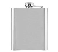 Ausla Flasque en Acier Inoxydable de 227 Ml, Bouteille d'alcool de Poche avec Entonnoir, Bouchon à Vis à Charnière étanche, Flacon de Whisky Portable pour Hommes et Femmes, Camping, Randonnée,
