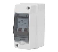 Ausla Interrupteur de Déconnexion Solaire PV, 500V IP65 1 Chaîne Entrée | Boîte de disjoncteur d\'isolation CC, couvercle transparent, boîtier ABS en polycarbonate, câblage Plug and Play,