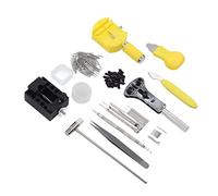 Ausla Kit d'entretien de Montre Kit de Réparation de Montre en Plastique en Acier Inoxydable 147 Pièces Ensemble d'outils Compacts avec Sac de Rangement pour l'entretien des Bijoux de et Les