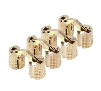 Ausla Laiton Charnière Invisible, 8mm X 18mm Ouverture 180 Degrés | Quincaillerie d\'armoire couleur cuivre, capacité de charge de 10 kg, Pivot caché, Installation ronde, petite boîte de