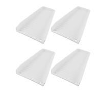 Ausla Lot de 4 Rallonges de Gouttière en Plastique avec Clous de Fixation et Plateaux de Drainage Inclinés pour Aider à éloigner l'eau pour la Cour des Fondations de la Maison (White)