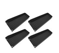 Ausla Lot de 4 Rallonges de Gouttière en Plastique avec Clous de Fixation et Plateaux de Drainage Inclinés pour Aider à éloigner l'eau pour la Cour des Fondations de la Maison (Black)