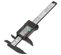 Ausla Pied à Coulisse Numérique en Fibre de Carbone Pied à Coulisse Numérique électronique 0 à 100 Mm Résolution 0,1 Mm Pile LR44 pour la Mesure de Bijoux Dimensionnement de Perles Utilisation de