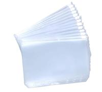 Ausla Pochettes de Reliure Pochette Transparente à Fermeture éclair en PVC A5 A6 A7 Sac à Feuilles Mobiles à 6 Trous Fermeture à Glissière à Vue Claire pour le Classement du Budget, l'école, le (1)