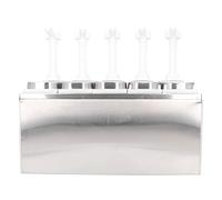 Ausla Pompe Distributrice de Sauce Station de Pompe à Condiments en Acier Inoxydable avec Récipient Amovible de 1 L Presse Quantitative de 35 Ml pour Vinaigrette de Restaurant de Cuisine (5 Pompes)