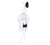 Ausla Porte-Manteau sur Pied Perroquet, 3 Niveaux et 12 Crochets pour Entrée, Salon, Couloir, Foyer et Bureau, 173CM(blanc)