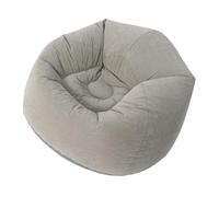 Ausla Pouf Poire en PVC floqué, canapé Gonflable 40x40x23 Pouces, Chaise Longue Portable à Siège Unique pour Salon, Chambre à Coucher, Bureau, Voyage, Camping, Adultes (Gris Clair)