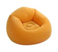 Ausla Pouf Poire en PVC floqué, canapé Gonflable 40x40x23 Pouces, Chaise Longue Portable à Siège Unique pour Salon, Chambre à Coucher, Bureau, Voyage, Camping, Adultes (Jaune Vif)