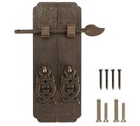 Ausla Quincaillerie de Porte, Poignées de Porte en Cuivre Antique de Style Chinois Poignée de Traction Rétro Montage de Matériel de Meubles Vintage pour Armoires Commodes