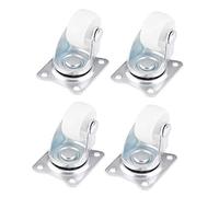 Ausla Roulettes Pivotantes Universelles, 25 mm, Métal, Silencieuses, 40 kg de Capacité, 4 Pièces, pour Chaises, Chariots et Valises
