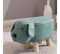 Ausla Tabouret Bas en Bois pour Enfants, Bois et éponge, Dessin animé Mignon, Cadre renforcé, Pieds épais, Siège Souple pour la Maison, la Maternelle, Les Tout-Petits, Les Enfants en Forme de Petit