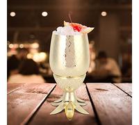 Ausla Tasse à Cocktail en Acier Inoxydable plaqué or avec Poignée Antidérapante, Ustensiles de Bar élégants 380 G pour Barmen, Bar à Domicile, café, Magasin de thé au Lait