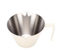 Ausla Tasse à Mesurer en Acier Inoxydable pour café, Pichet à Lait pour Expresso, 110ml, Double Bec, échelle Graduée en Ml, Bec Large en Forme de V, pour Machine à café (WHITE)