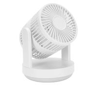 Ausla Ventilateur de Bureau Oscillant, Double Flux D'air, Batterie | Circulateur de table, trois réglages de vitesse, veilleuse douce intégrée avec boîtier en ABS pour une utilisation dans une