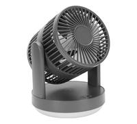 Ausla Ventilateur de Bureau Oscillant, Double Flux D'air, Batterie | Circulateur de table, trois réglages de vitesse, veilleuse douce intégrée avec boîtier en ABS pour une utilisation dans une