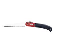 AUSONIA - 34056 SCIE À ÉLAGUER SCIE ELAGAGE A MAIN PLIANTE REFERMABLE AVEC LAME CHROMÉE DE 21 CM, MANCHE ANTIGLISSE RENFORCÉ