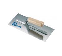 Ausonia - 42003 Taloche Truelle à Plâtre Taloche de Lissage Platoir Lisse De Finition pour Travaux de Maçonnerie pour stuc Lame Acier Inoxydable cm 28x12 Manche Bois