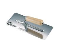 AUSONIA 42124 Taloche Truelle à Plâtre Taloche de Lissage Platoir Lisse De Finition pour Travaux de Maçonnerie pour stuc lame acier INOX cm 20x8 manche bois.