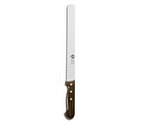 AUSONIA - 62323 Couteau à pain avec lame dentelée scie à pain couteau de pâtissier Couteaux à gâteau avec lame de 24 cm et manche en bois