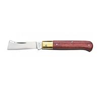 AUSONIA - COUTEAU À GREFFE GREFFOIR DE 17 CM AVEC LAME EN ACIER INOX ET MANCHE EN BOIS