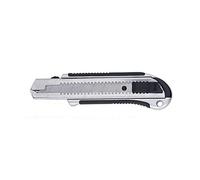 AUSONIA - Cutter Professionnel en métal cutters retractable de Sécurité Couteau utilitaire pliable avec lame interchangeable de 25 mm