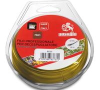 AUSONIA Fil Coupe-Bordures Débroussailleuse Jaune 50m x 3mm | Étoile, Professionnel, Hexalobé, à section hexagonale, Longeur bobine 50 metres