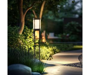 Außenstehlampe Borne Lumineuse Jardin Noir LED Lanterne Terrasses 100 CM [EEK: Nicht bewertet]