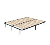 AUSTEN Sommier ergonomique à lattes larges et flexibles en bois de bouleau 160x200 cm avec pieds