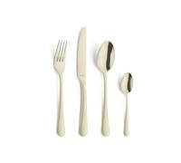 AMEFA - Ménagère 24 couverts de table pour 6 personnes - Austin - Acier inoxydable 18/0, Finition Revêtement PVD mat - Epaisseur 2.5 mm - Champagne